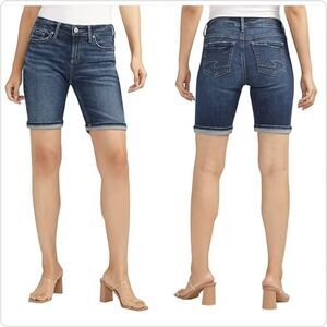 Silver Jeans Co. Suki Bermuda 9" denim shorts sz 29